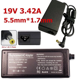3.42A 19V 65W 5.5mm*1.7mm Laptop AC Adapter Power Supply Charger for Acer Gateway