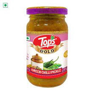 Tops Gold GreenChilli Pickle 375gm Jar