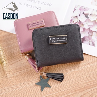 CASDON-กระเป๋าสตางค์ใบสั้น กระเป๋าสตางค์ หนังพียู รุ่น LN-216 ขนาดกะทัดรัด มีช่องใส่บัตร 4 ช่อง พร้อมส่งจากไทย