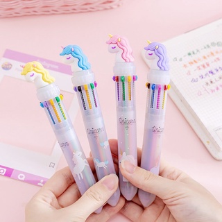 Kawaii ปากกาลูกลื่นลายยูนิคอร์นน่ารัก 10 สี