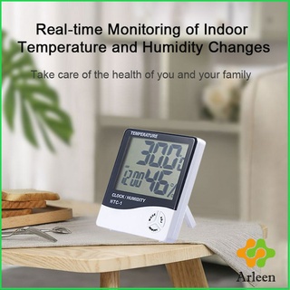 Arleen แบบดิจิตอล LCD แบบดิจิตอล เครื่องวัดอุณหภูมิและความชื้น Digital Temperature Meter