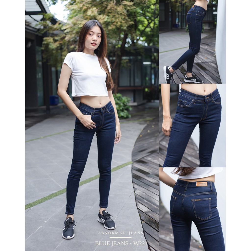 กางเกงยีนส์ยืดเอวสูง-9-ส่วน-abnormal-jeans-w221-ทรงสกินนี่-ผ้ายีนส์ยืด-เก็บทรงสวย-ซิปอย่างดี-thailand-product