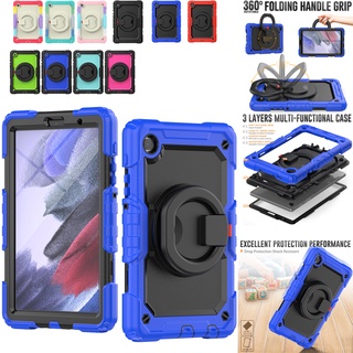 Shockproof Kids case For Samsung Galaxy Tab s6 lite 10.4 2020 P610 Tab A 8.0" T290/T295 2019 TAB A7 Lite 8.7 T220/T225 TAB A8 10.5 X200/X205 2021 360 degree swivel stand 3 layers protective soft silicone+PC heavy duty rugged tablet case cover