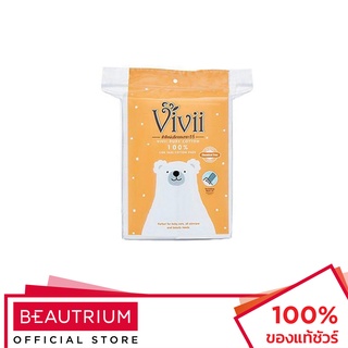 VIVII Pure Cotton 100% Cotton Pads สำลี 100pcs