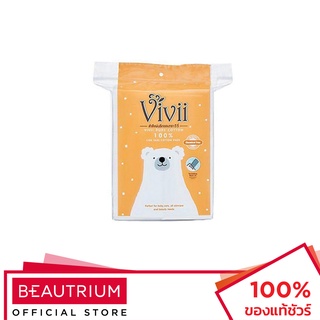 VIVII Pure Cotton 100% Cotton Pads สำลี 100pcs