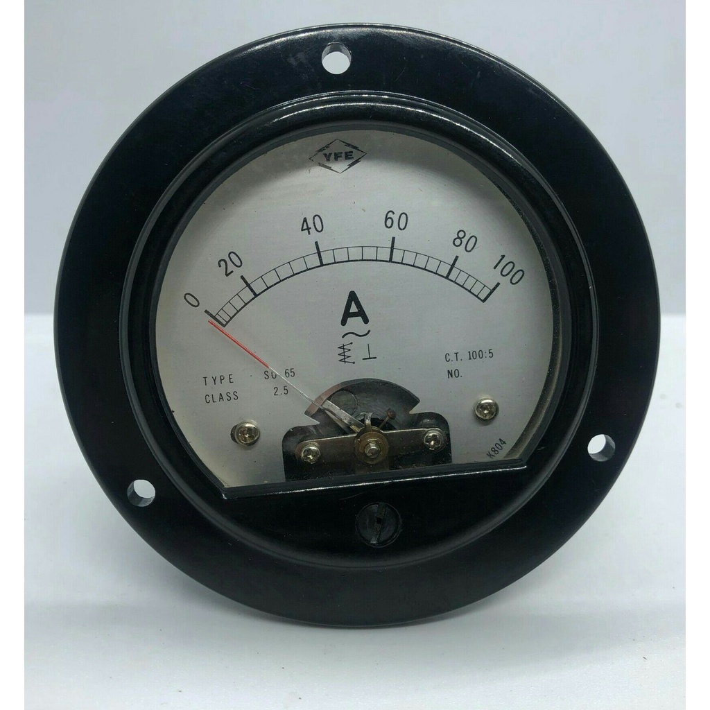 1ชิ้น-ac-แอมต์มิเตอร์-0-100a-รุ่นso-65-ac100a-แบบกลม-made-in-taiwan-yu-fong-meter-เก่าเก็บสินค้าใหม่ในไทยพร้อมส่ง