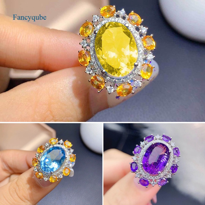 fancyqube-เครื่องประดับแหวนหมั้นแต่งงานผู้หญิงอเมริการูปไข่ทรงไข่