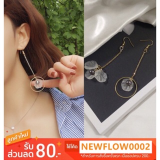 🍃 jewelry ins แฟชั่นต่างหู  ⭕️⭕️คุณภาพดี สวยเก๋ สไตล์เกาหลี  กลีบดอกไม้ เรียบง่าย