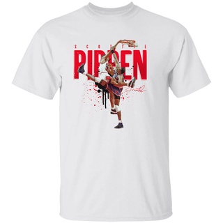 TSHIRTฝ้ายเสื้อยืด ผ้าฝ้าย พิมพ์ลาย Scottie Pippen Chicago Bulls คุณภาพสูง สําหรับผู้ชายs-5xl