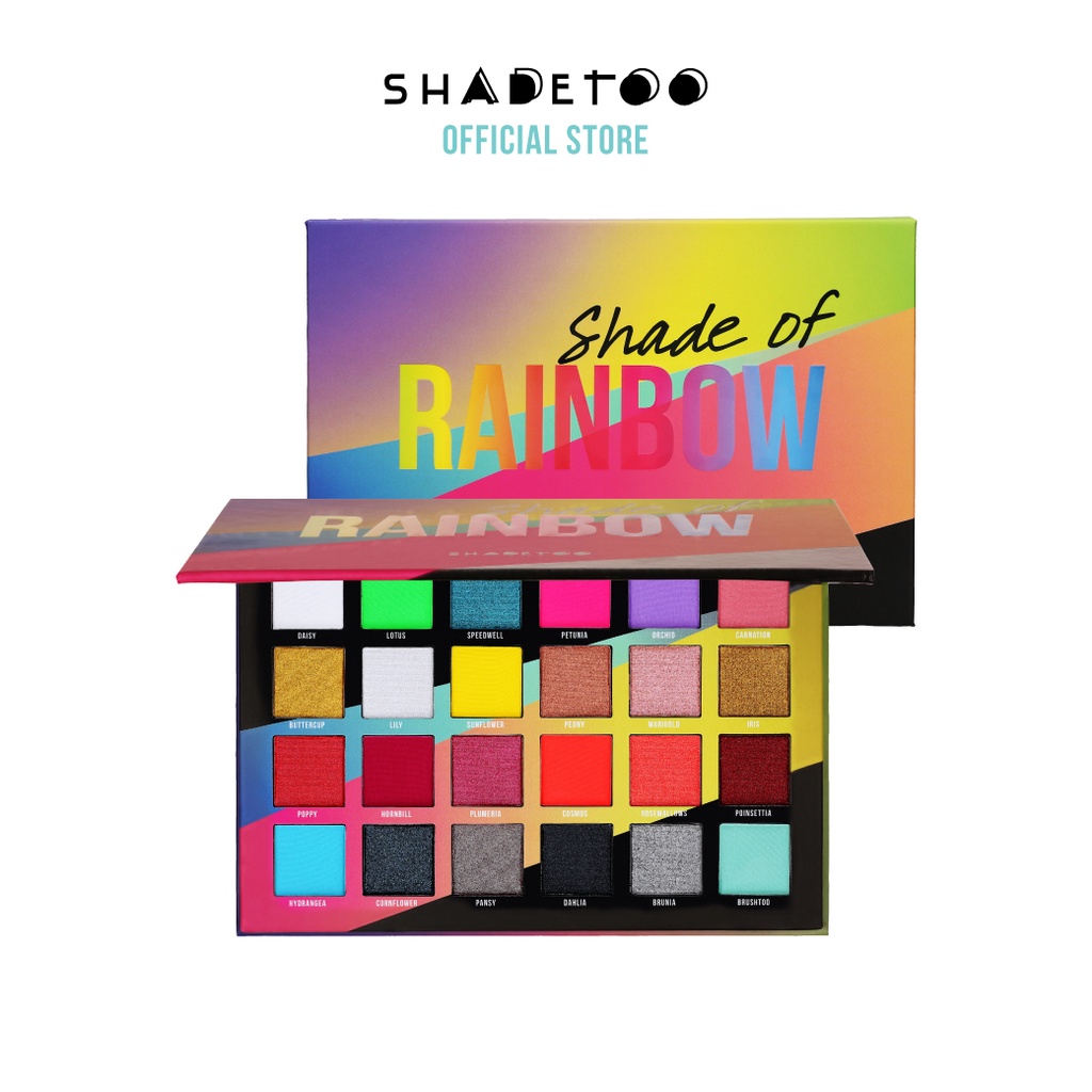 shade-of-rainbow-อายแชโดว์-24-สี-สีเยอะ-สี-ชัด-ติดทนไม่หลุดลอกระหว่างวัน-shadetoo-24-colors-eyeshadow-palette