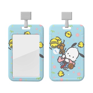 Sanrio Pochacco ซองใส่บัตรประจําตัว แนวตั้ง พลาสติก กันน้ํา ขนาด 7*11 ซม. พร้อมสายคล้อง