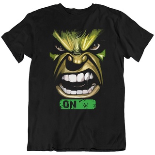 T-shirt  ใหม่ เสื้อยืดลําลอง แขนสั้น พิมพ์ลาย Hulk Mode On Tee Smash Angry Hero Superhero Face สําหรับผู้ชาย ของขวัญS-5X