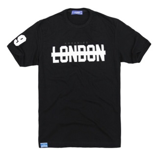 เสื้อยืด AQUANINE - เสื้อยืดผู้ชาย LONDON ST ( เสื้อยืดสีดำ ) ลิขสิทธิ์แท้