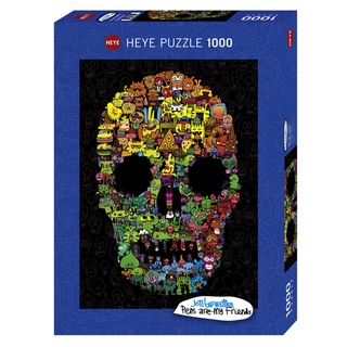 HEYE: DOODLE SKULL – PENS ARE MY FRIENDS by Jon Burgerman (1000 Pieces) [Jigsaw Puzzle]