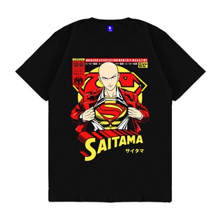 เสื้อยืดผู้ชาย เสื้อยืด พิมพ์ลายอนิเมะ One Punch Man SAITAMA Kizaru สําหรับผู้ชาย S-5XL