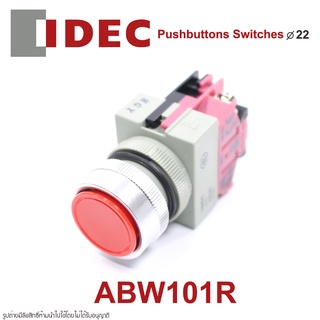 ABW101R IDEC สวิตช์กด IDEC 22mm Pushbuttons 22mm idec พุชบัทตอน 22mm IDEC ABW101 ABW101 ABW101 IDEC