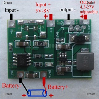 &lt;Dream&gt; ที่ชาร์จลิเธียม Lipo 18650 3.7V 4.2V เป็น 5V 9V 12V 24V