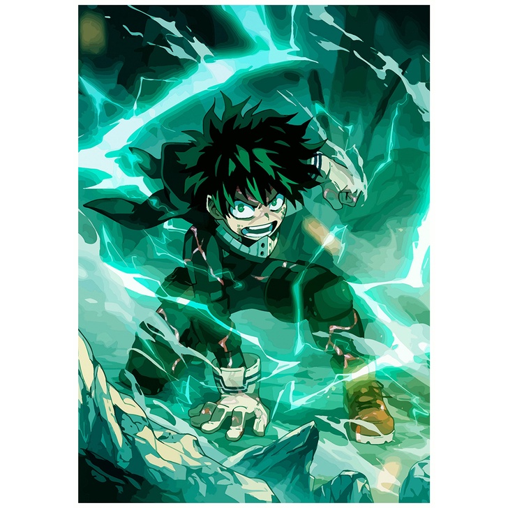 โปสเตอร์กระดาษคราฟท์-ลายการ์ตูน-my-hero-academia-สําหรับตกแต่งภายในรถยนต์