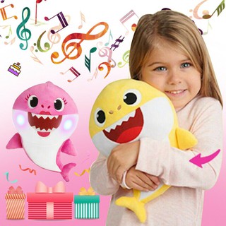🦈 🌈❤️ตุ๊กตาเบบี้ชาร์ค Baby Shark 🐋 🎷 Baby Shark, Doo Doo ร้องเพลงได้ มีไฟเรืองแสง