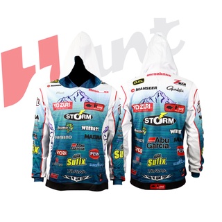 เสื้อตกปลาแขนยาว มีฮู้ด Hunt Thailand Bass012