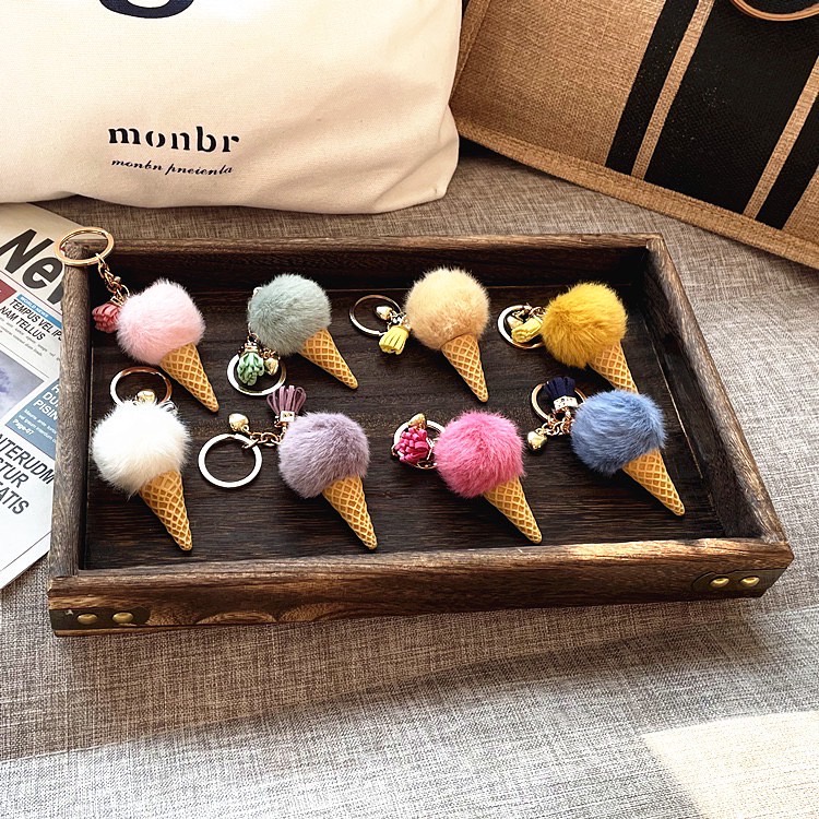 ภาพหน้าปกสินค้าNEW มี11สี กระเป๋าพวงกุญแจไอศครีม New keychain of ice-cream BQL จากร้าน pandawin2020 บน Shopee