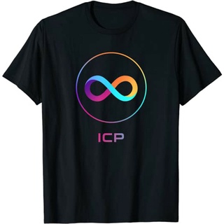 Tee - ICP Crypto DFINITY คอมพิวเตอร์อินเทอร์เน็ตสกุลเงินดิจิทัลโทเค็นเสื้อยืด ICP เสื้อเหรียญ