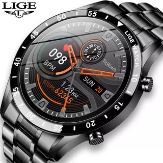 สินค้า LIGE 2020 นาฬิกาอัจฉริยะ หน้าจอสัมผัส บลูทูธ กันน้ำ IP68 สำหรับเล่นกีฬา ฟิตเนส