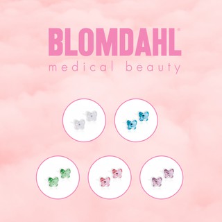 Blomdahl ต่างหู Butterfly Plastic ขนาด 5mm. มีให้เลือก 5 สี