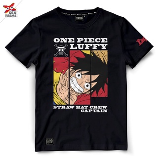 เสื้อยืดโอเวอร์ไซส์Dextreme เสื้อ T-shirt DOP-1468  One Piece ลาย Luffy ลูฟี่ มีสีดำและสีกรมS-3XL