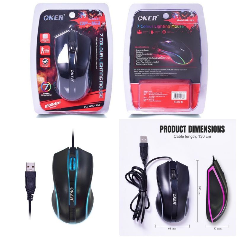 ราคาพิเศษ-oker-op-165mouse-usb-7-colour-lighting-mouse-มีไฟ7สี-1200dpi-สินค้ามีพร้อมส่ง