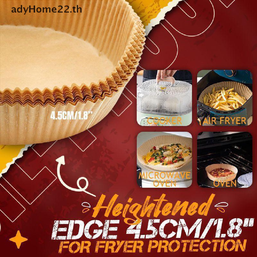 adyhome-แผ่นกระดาษรองหม้อทอดไร้น้ํามัน-แบบใช้แล้วทิ้ง-สําหรับเตาอบ-ห้องครัว-50-ชิ้น