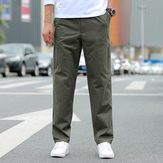 #2013 มี 6 สี (M-6XL) กางเกงขายาวลำลอง เอวยืดสีพื้น มีซิป กางเกงเอวยืด ขายาวสีพื้น ขายาวแฟชั่น กางเกงขายาวสีพื้นไซส์ใหญ่