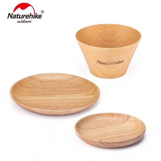 สินค้า จานไม้ ชามไม้ 6-8 นิ้ว Naturehike Solid Wood Bowl/Dish รุ่น NH20CJ012 NH20CJ013