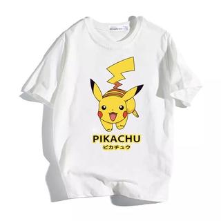 ฤดูร้อนครึ่งแขนinsแขนสั้นTเสื้อผู้ชาย XL การ์ตูน Pikachu เสื้อวัยรุ่นความเห็นอกเห็นใจไขมัน