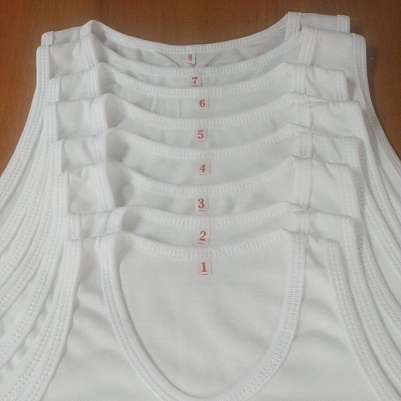 ภาพสินค้าขายราคาส่ง เสื้อกล้ามเด็กสีขาวมี 8 ขนาด จากร้าน indycat9285 บน Shopee ภาพที่ 2