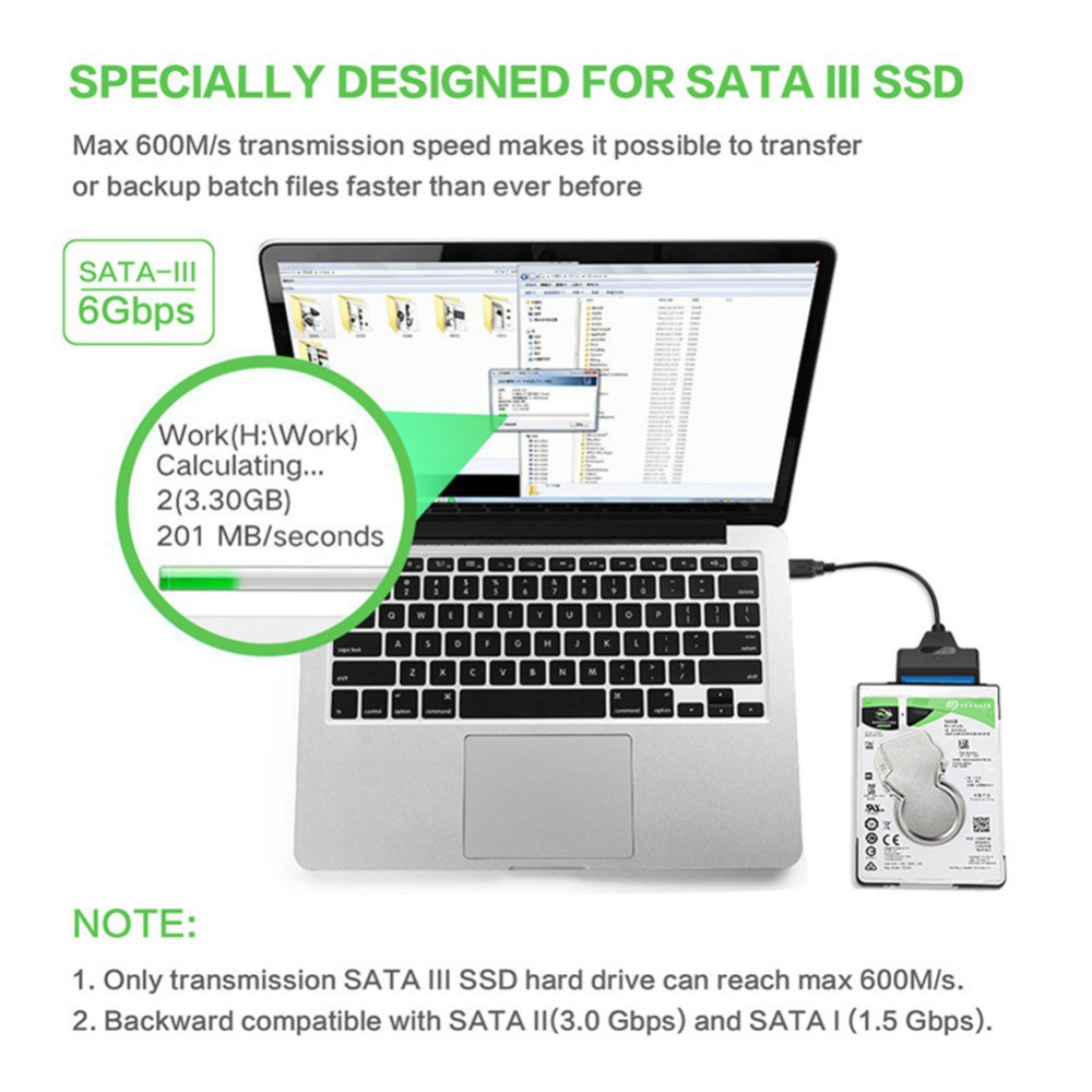 ภาพสินค้าสายตัวแปลง USB 3.0 SATA Adapter 2.5 Inch Converter Cable for 2.5 inch SSD HDD Hard Disk Drive Adapter จากร้าน easybuy_mall บน Shopee ภาพที่ 1
