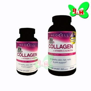 สินค้า Neocell Super Collagen Biotin \" 90/360 เม็ด \" นีโอเซลล์ ไบโอติน (1 ขวด 90/360 เม็ด)