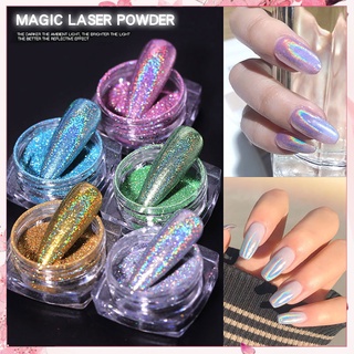 &lt;Sale&gt; Magic Effect Glitter Shiny Sparkly Pigment Powder Dust Nail Art Manicure Decor