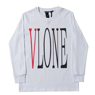 Vlone เสื้อกันหนาวแฟชั่น Unisex ผ้าฝ้ายพิมพ์ลาย