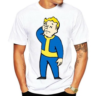 เสื้อยืดผ้าฝ้ายพิมพ์ลาย Fallout 4 Vault Boy เสื้อยืดแขนสั้น คอกลม พิมพ์ลายการ์ตูน สีขาว สไตล์ฮาราจูกุ สําหรับผู้หญิง