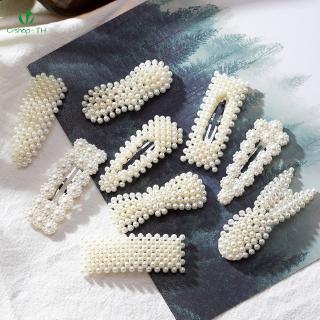 【cr】1PC Hot Sale Korea Chic Imitation Pearl Hair Clip Elegant BB Hair Pins Metal Fashion Barrettes Hairpins