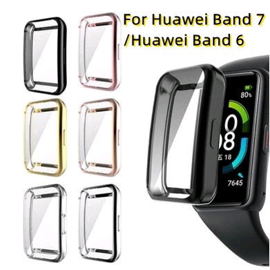 รูปภาพของเคสกันกระแทก Huawei Band 6,Honor 6,Band 7 นิ่มครอบเต็มหน้าปัดสวยงามมีหลายสีลองเช็คราคา