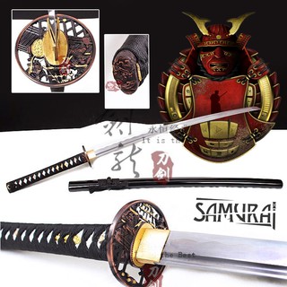 JAPAN ดาบซามูไร คาตานะ サムライ Katana (Dragon Samurai Sword) ใบดาบ เปิดคม 00023 /