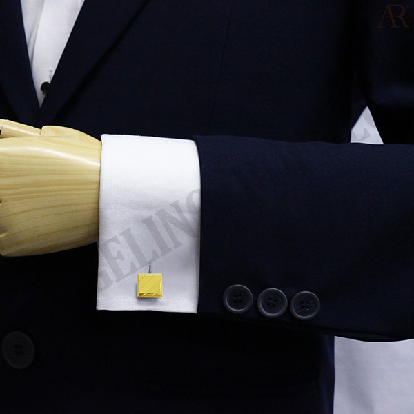 angelino-rufolo-cufflink-คัฟลิงค์-ดีไซน์-gold-stripe-กระดุมข้อมือคัฟลิ้งโรเดียมคุณภาพเยี่ยม-สีทอง