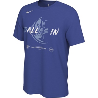 ราคาเสื้อยืด ลายบาสเก็ตบอล Dallas Mavericks All In Blue NBA Playoffs Mantra 2022S-3XL