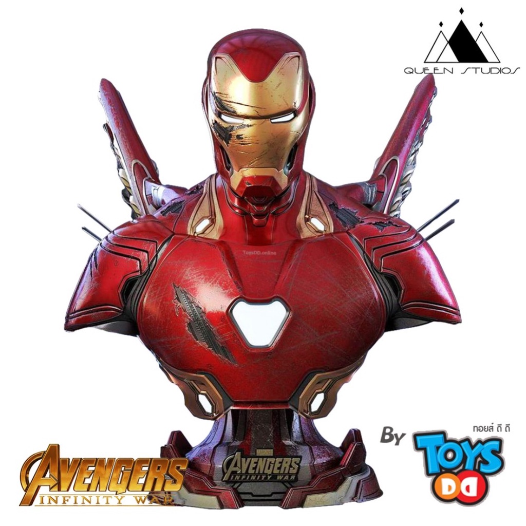 Queen Studios Life-sized Iron Man Mark 50 Battle Damaged 1/1 Queen Studios Life-sized Iron Man Mark 50 Battle Damaged 1/1