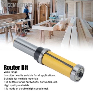 December305 1/2 Shank Flush Trim Router Bit Efficient Professional Profiling Slotting Dual Bearing Milling Cutter for Woodworking