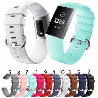 สินค้า สายนาฬิกาซิลิโคน หลากสี สำหรับ Fitbit Charge 3 / 4