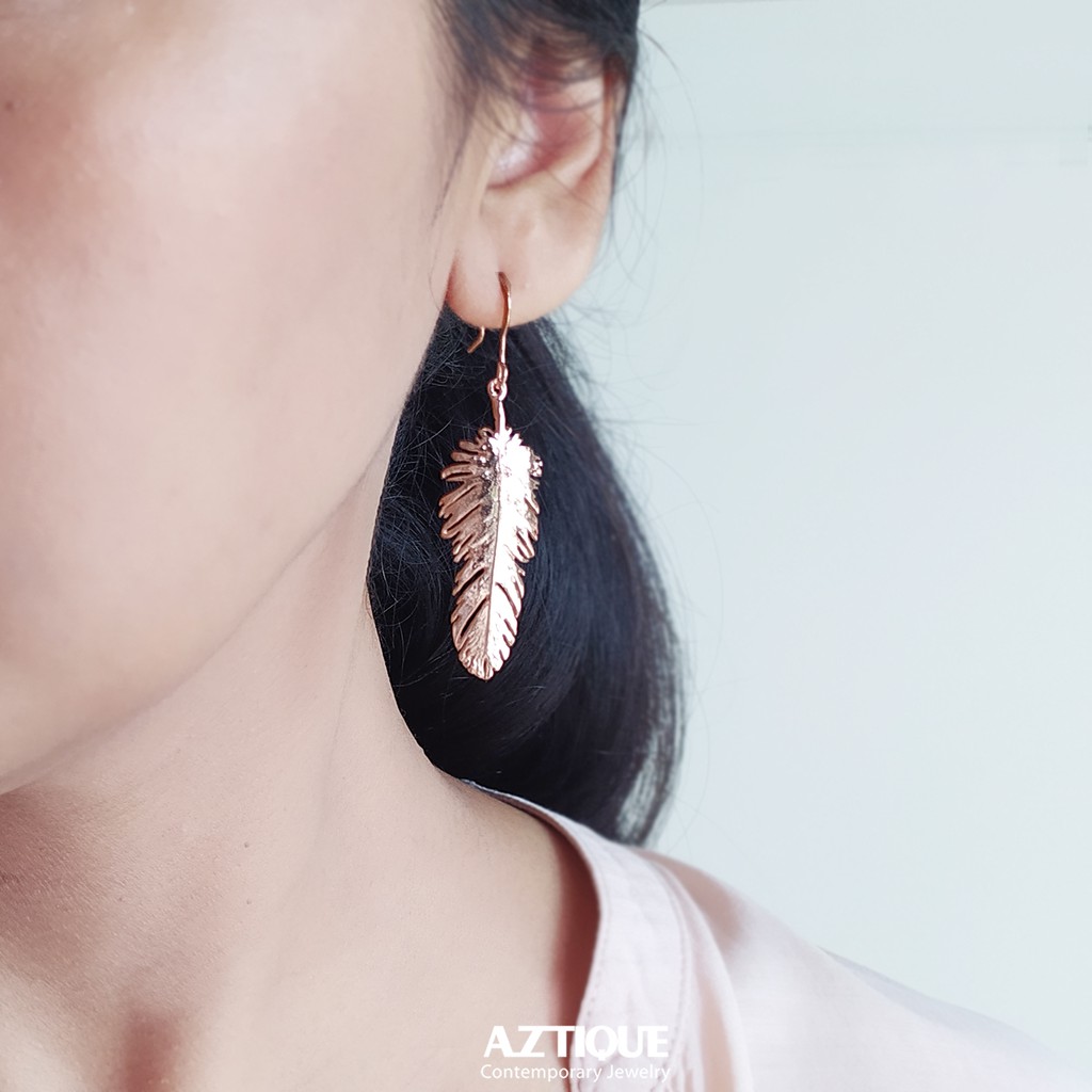 aztique-ต่างหูขนนก-feather-earrings-gift-jewelry-ต่างหู-msa