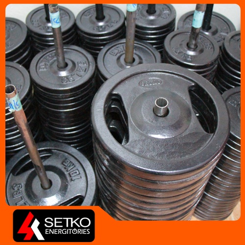 ภาพสินค้าแผ่นน้ำหนักเหล็ก รู 1นิ้ว ขนาด 5KG จากร้าน setko บน Shopee ภาพที่ 3